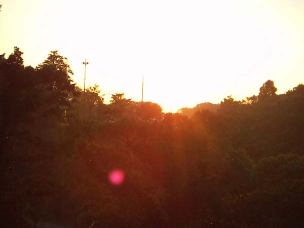 里山の日暮れ風景